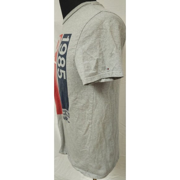 Tommy Hilfiger Denim Painter THD 1985 NYC Gray Red White Blue Medium T-Shirt - Picture 6 of 13